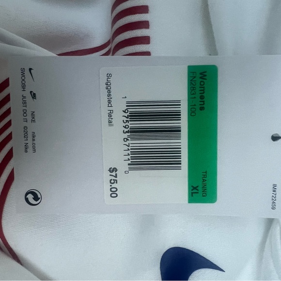 NWT. Team USA Nike White Hoodie with Smiley Face Design. XL. - Picture 8 of 8